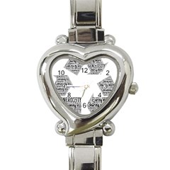 Recycling Generosity Consumption Heart Italian Charm Watch by Nexatart