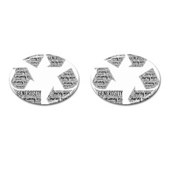 Recycling Generosity Consumption Cufflinks (oval) by Nexatart