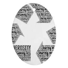 Recycling Generosity Consumption Oval Ornament (two Sides) by Nexatart