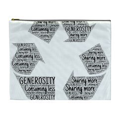 Recycling Generosity Consumption Cosmetic Bag (xl) by Nexatart