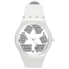 Recycling Generosity Consumption Round Plastic Sport Watch (m) by Nexatart