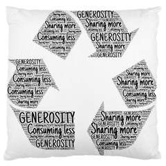 Recycling Generosity Consumption Standard Flano Cushion Case (two Sides)