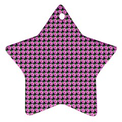 Pattern Grid Background Star Ornament (two Sides)