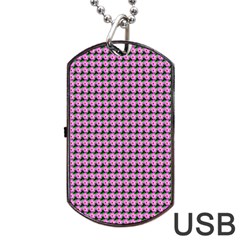 Pattern Grid Background Dog Tag Usb Flash (two Sides) by Nexatart