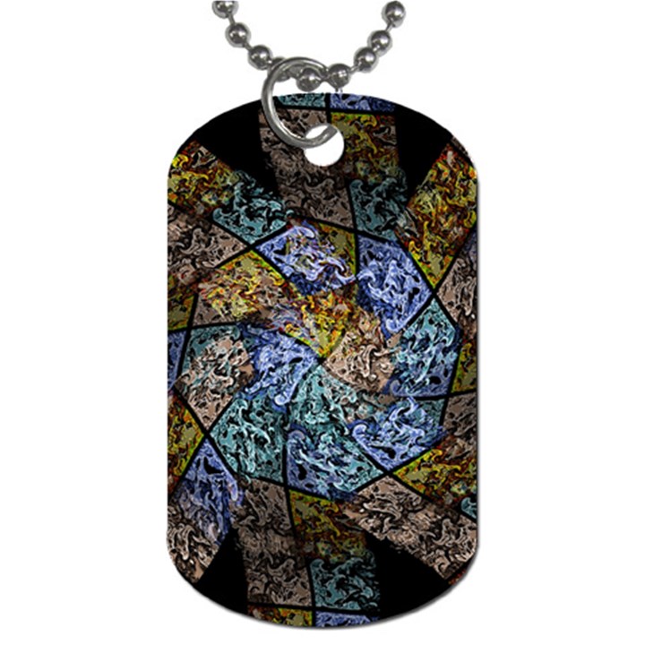 Multi Color Tile Twirl Octagon Dog Tag (Two Sides)