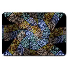 Multi Color Tile Twirl Octagon Large Doormat  by Nexatart