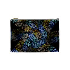 Multi Color Tile Twirl Octagon Cosmetic Bag (medium)  by Nexatart