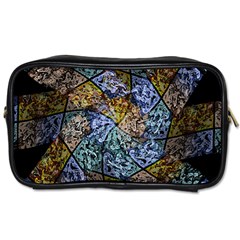 Multi Color Tile Twirl Octagon Toiletries Bags by Nexatart