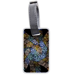 Multi Color Tile Twirl Octagon Luggage Tags (one Side)  by Nexatart