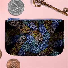 Multi Color Tile Twirl Octagon Large Coin Purse by Nexatart