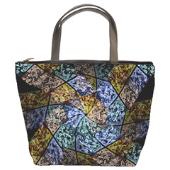 Multi Color Tile Twirl Octagon Bucket Bags by Nexatart