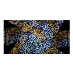 Multi Color Tile Twirl Octagon Satin Shawl by Nexatart