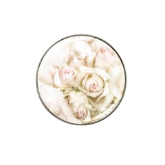 Pastel Roses Antique Vintage Hat Clip Ball Marker by Nexatart