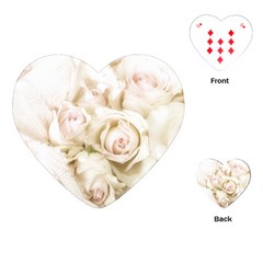 Pastel Roses Antique Vintage Playing Cards (heart) 