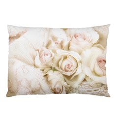 Pastel Roses Antique Vintage Pillow Case by Nexatart