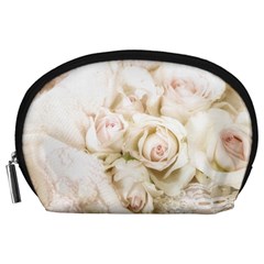 Pastel Roses Antique Vintage Accessory Pouches (large) 