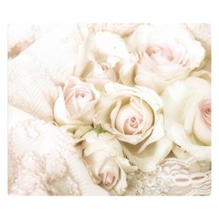 Pastel Roses Antique Vintage Double Sided Flano Blanket (small)  by Nexatart