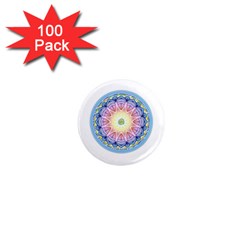 Mandala Universe Energy Om 1  Mini Magnets (100 Pack)  by Nexatart