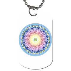 Mandala Universe Energy Om Dog Tag (one Side) by Nexatart