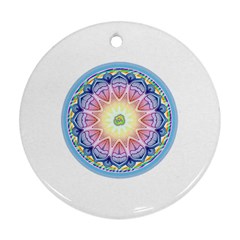 Mandala Universe Energy Om Round Ornament (two Sides) by Nexatart