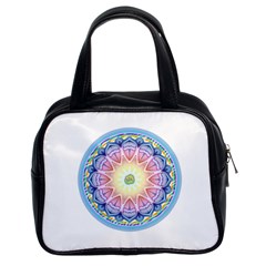 Mandala Universe Energy Om Classic Handbags (2 Sides) by Nexatart