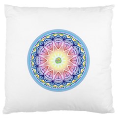 Mandala Universe Energy Om Large Flano Cushion Case (two Sides) by Nexatart