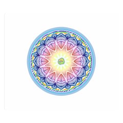 Mandala Universe Energy Om Double Sided Flano Blanket (small)  by Nexatart