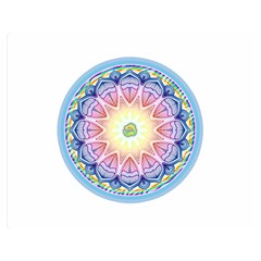 Mandala Universe Energy Om Double Sided Flano Blanket (medium)  by Nexatart