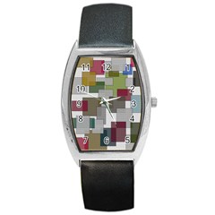 Decor Painting Design Texture Barrel Style Metal Watch by Nexatart