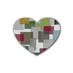 Decor Painting Design Texture Heart Coaster (4 Pack)  by Nexatart