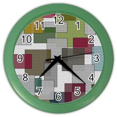 Decor Painting Design Texture Color Wall Clocks by Nexatart