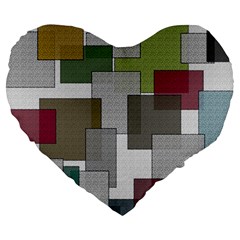 Decor Painting Design Texture Large 19  Premium Heart Shape Cushions by Nexatart