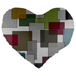 Decor Painting Design Texture Large 19  Premium Heart Shape Cushions Front