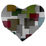 Decor Painting Design Texture Large 19  Premium Heart Shape Cushions Back