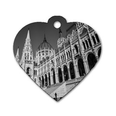 Architecture Parliament Landmark Dog Tag Heart (two Sides) by Nexatart