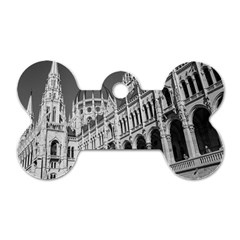 Architecture Parliament Landmark Dog Tag Bone (two Sides) by Nexatart