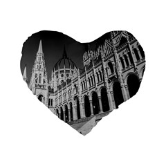 Architecture Parliament Landmark Standard 16  Premium Heart Shape Cushions by Nexatart