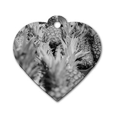 Pineapple Market Fruit Food Fresh Dog Tag Heart (one Side)