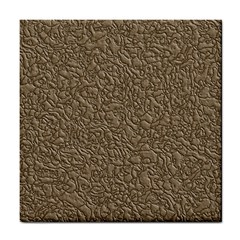 Leather Texture Brown Background Tile Coasters