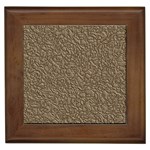 Leather Texture Brown Background Framed Tiles Front