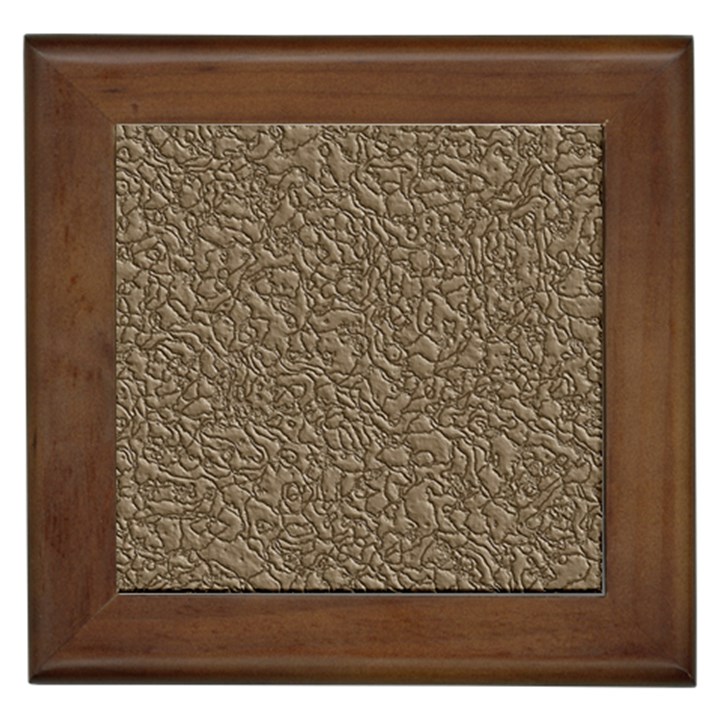 Leather Texture Brown Background Framed Tiles