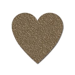 Leather Texture Brown Background Heart Magnet by Nexatart