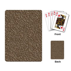 Leather Texture Brown Background Playing Card by Nexatart