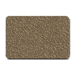 Leather Texture Brown Background Small Doormat  by Nexatart