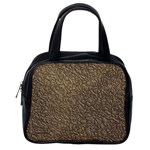 Leather Texture Brown Background Classic Handbags (One Side) Front