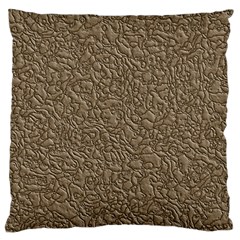 Leather Texture Brown Background Large Cushion Case (one Side) by Nexatart