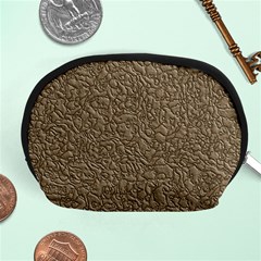 Leather Texture Brown Background Accessory Pouches (medium)  by Nexatart