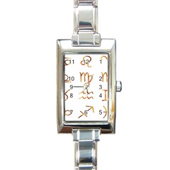 Signs Of The Zodiac Zodiac Aries Rectangle Italian Charm Watch by Nexatart