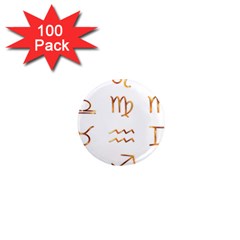 Signs Of The Zodiac Zodiac Aries 1  Mini Magnets (100 Pack)  by Nexatart