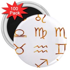 Signs Of The Zodiac Zodiac Aries 3  Magnets (100 Pack) by Nexatart